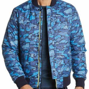 Michael Bastian Insulated Bomber Jacket Medium M Blue Ink